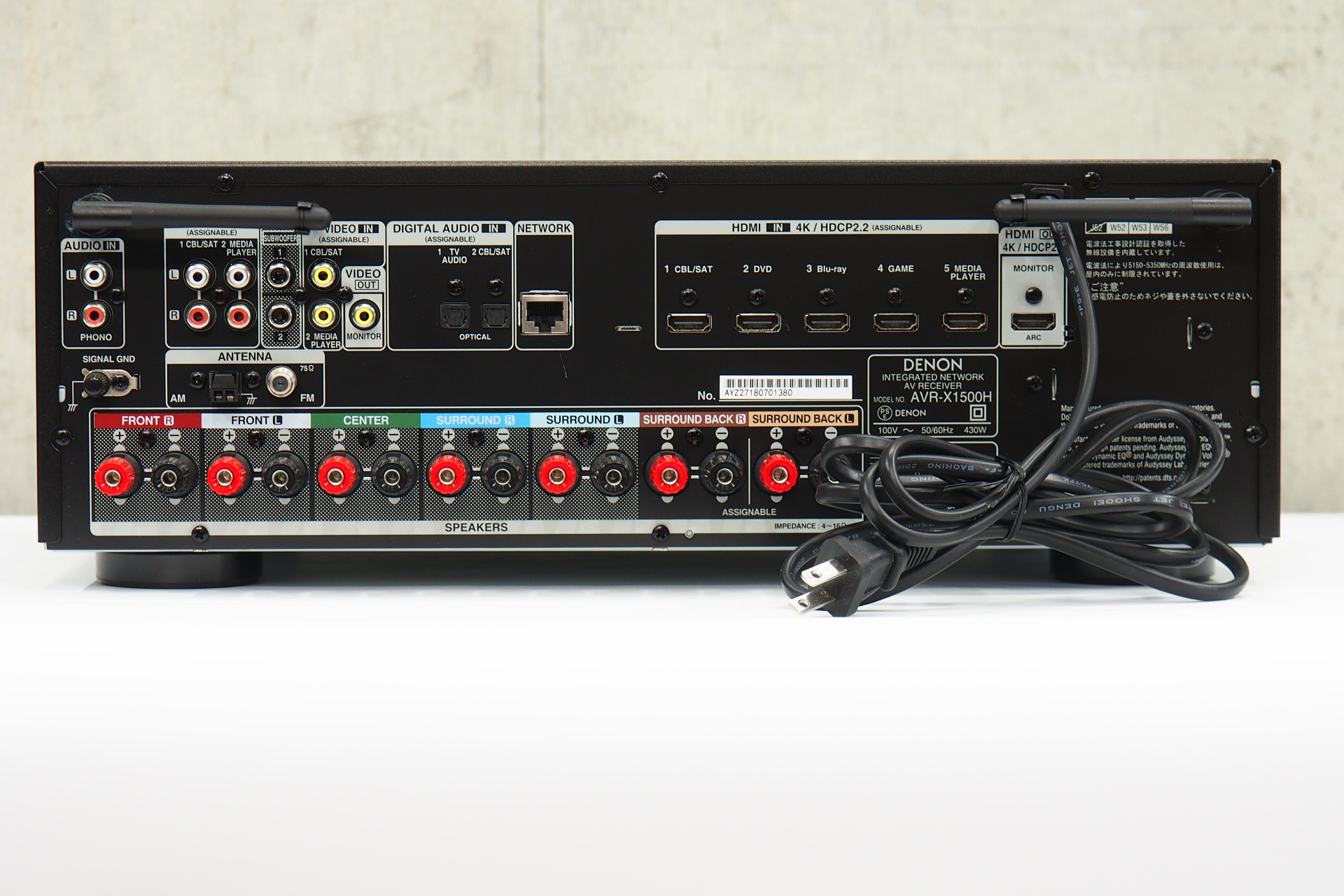 DENON AVR-X1500H アンプ - オーディオ機器