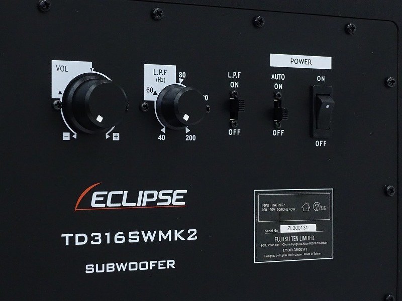 アバックWEB-SHOP / 【アウトレット】ECLIPSE TD316SWMK2【コード90-02723】サブウーファー