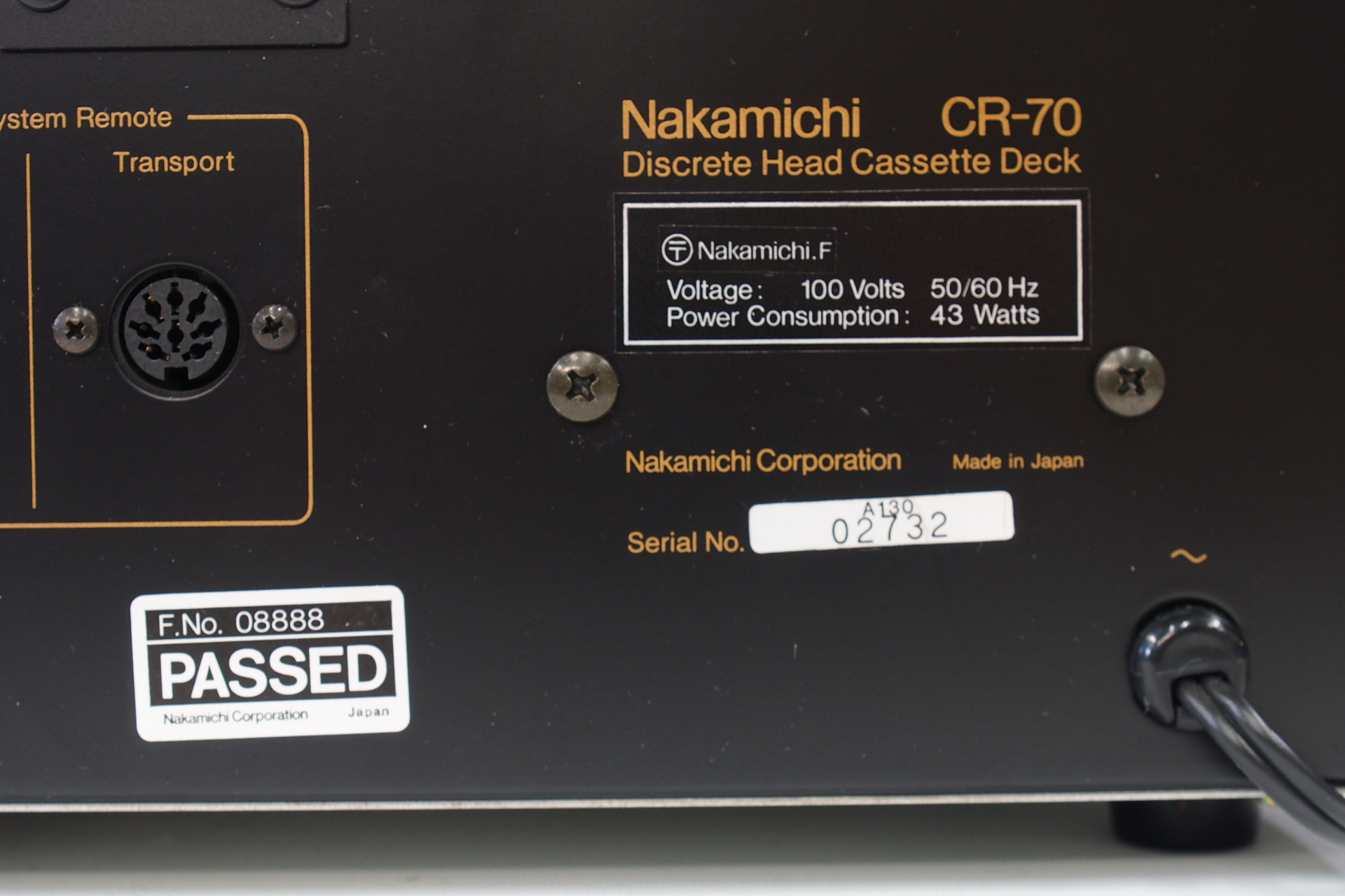 アバックWEB-SHOP / 【中古】NAKAMICHI CR-70【コード01-11586】3ヘッドカセットデッキ