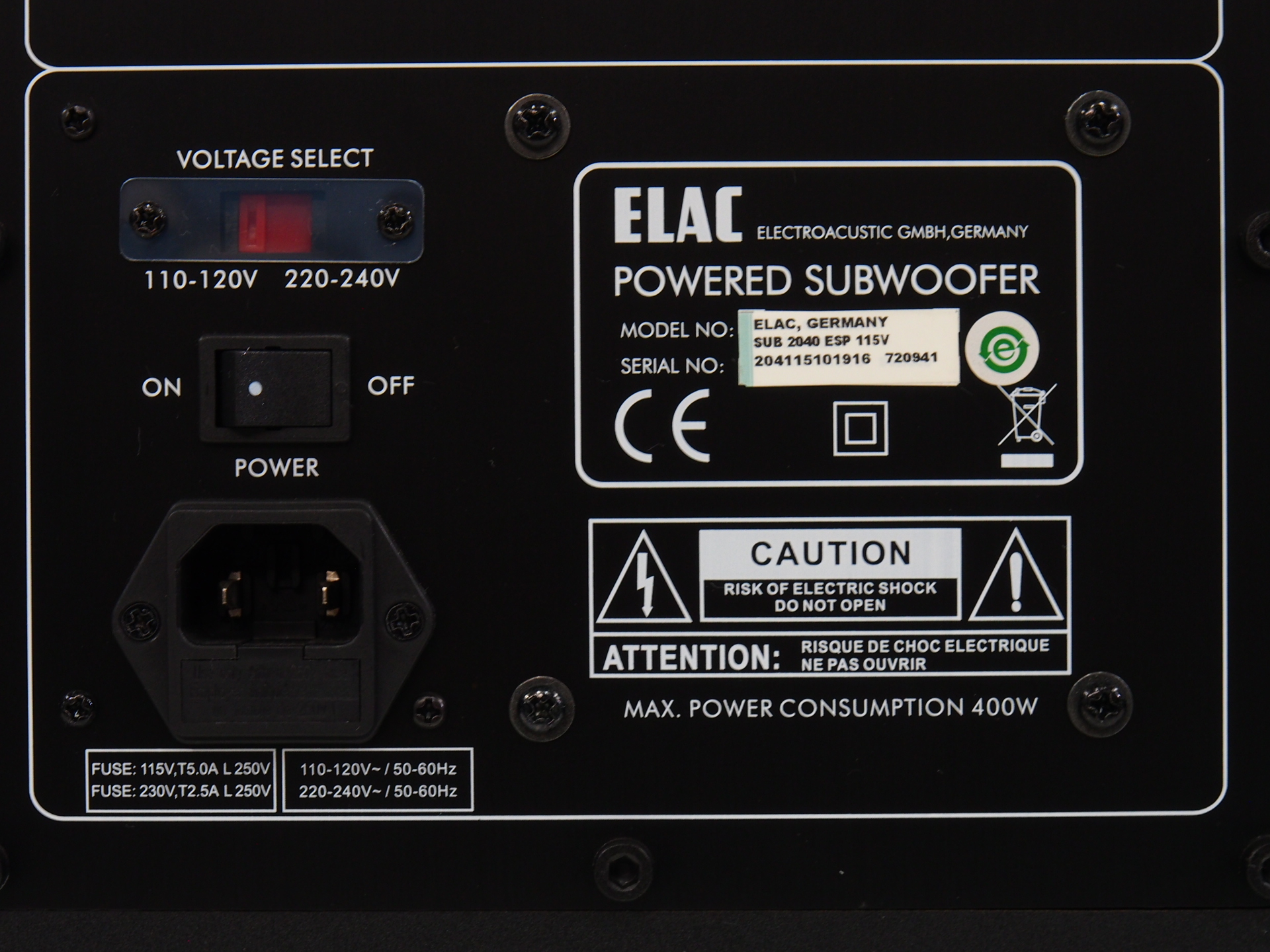 エラックサブウーハー（ELAC SUB2040 ESP） - スピーカー