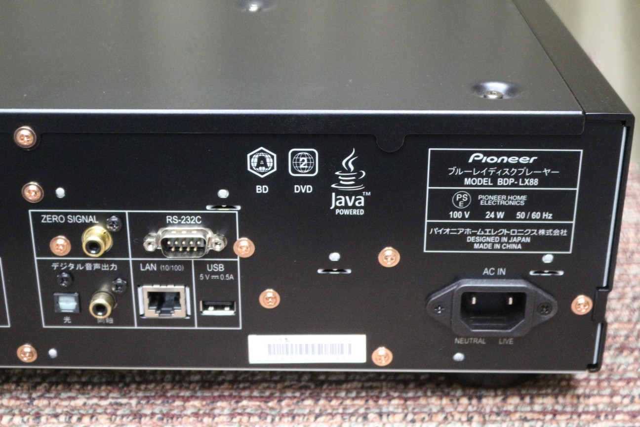 動作品 Pioneer BDP-LX88 BD SACD CD DVDプレイヤー 映像機器